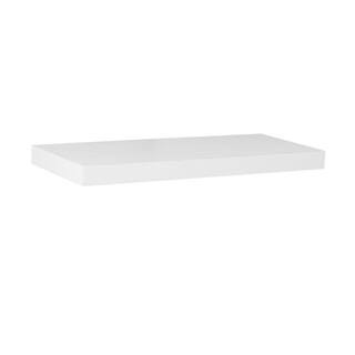 17.7 in. L x 7.75 in. W Slim Floating White Shelf | The Home Depot