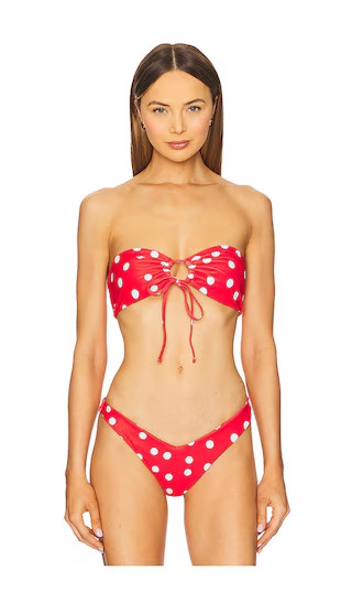 Lucy Bikini Top in Red Polka Dot | Revolve Clothing (Global)
