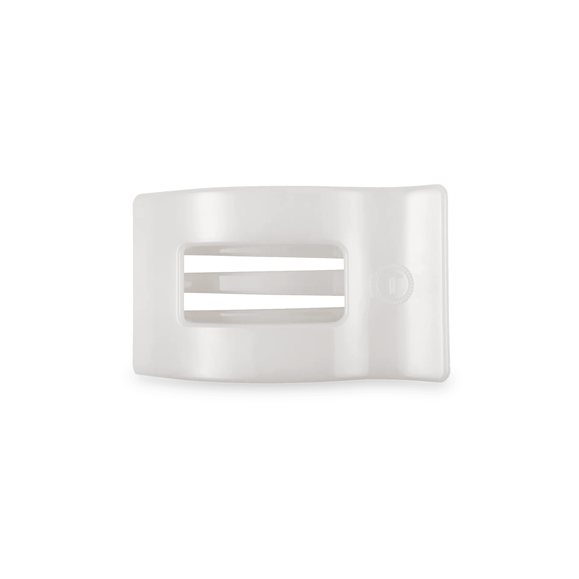 Coconut White Small Flat Rectangle Hair Clip | LINNY CO LLC
