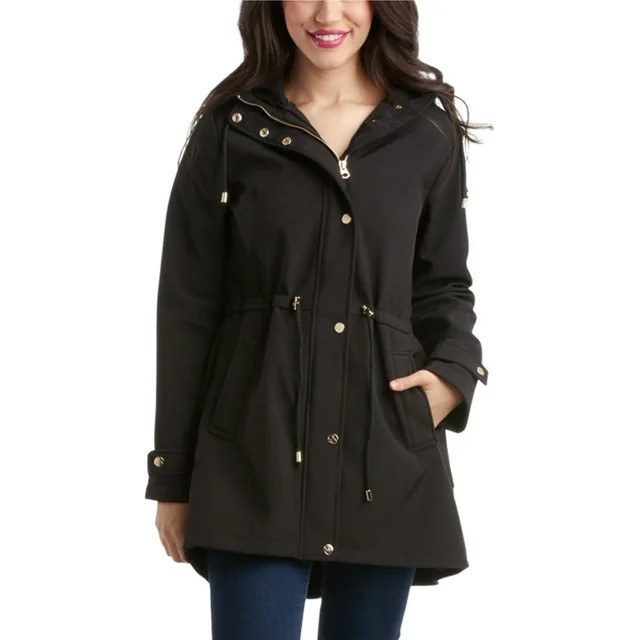 Jessica Simpson Women's Jacket - Waterproof Softshell Raincoat, Ruffle Back (Size S-XL) | Walmart (US)