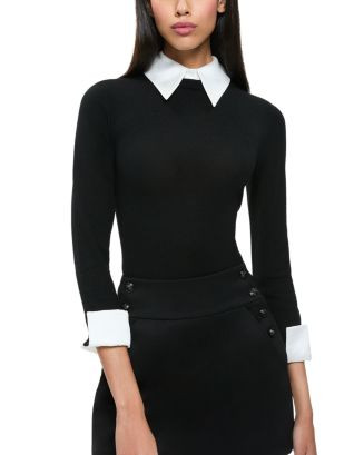 Alice and Olivia Porla Collared Sweater  | Bloomingdale's Women | Bloomingdale's (US)