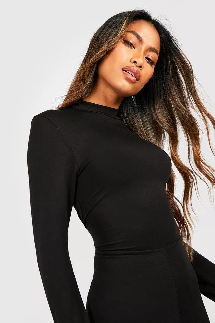 Basic Turtleneck Long Sleeve Unitard Jumpsuit | boohoo (US & Canada)