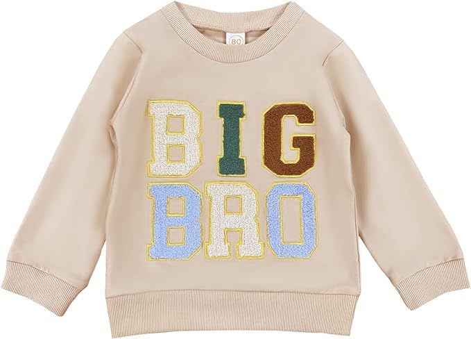 Ayalinggo Toddler Baby Boy Matching Clothes Big Bro Crewneck Sweatshirt Oversized Sweater Little ... | Amazon (US)