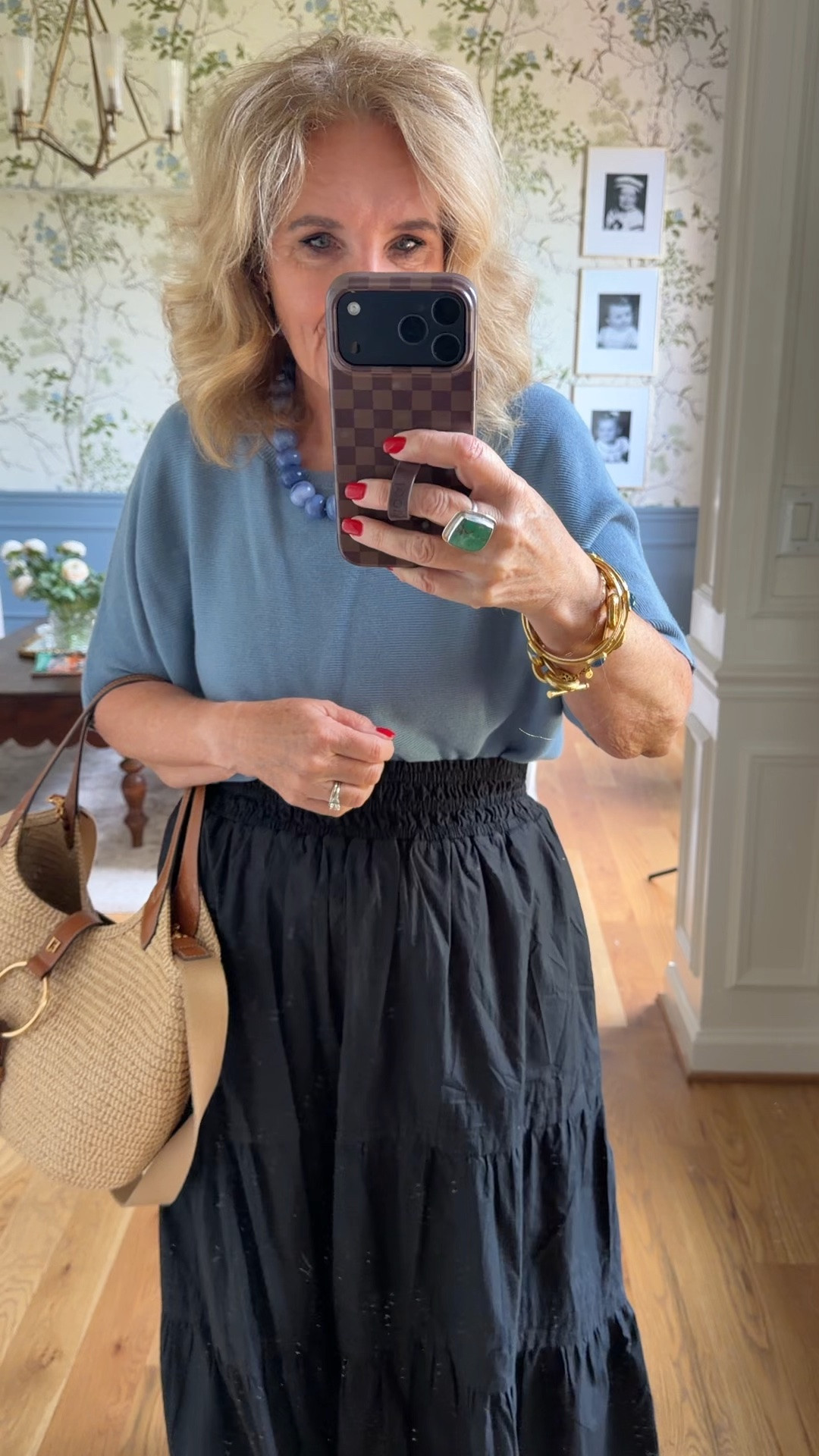Skirt, black skirt size medium
Cotton cashmere sweater size medium, you could size down easily in this one
I found these sandals half off
10% off my Summer tote with code Nanette

#LTKootd #LTKOver40 #LTKPetite