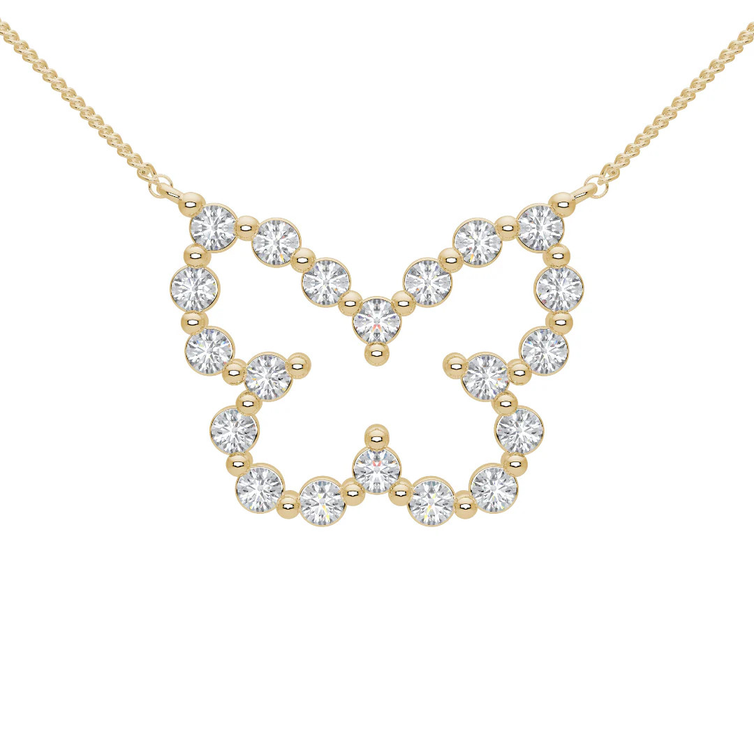 Little Posie Charlie Cloud® Floating Diamond Butterfly Necklace 0.70 ctw | RW Fine Jewelry