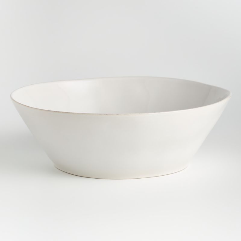 Marin White Large Serving Bowl + Reviews | Crate and Barrel | Crate & Barrel
