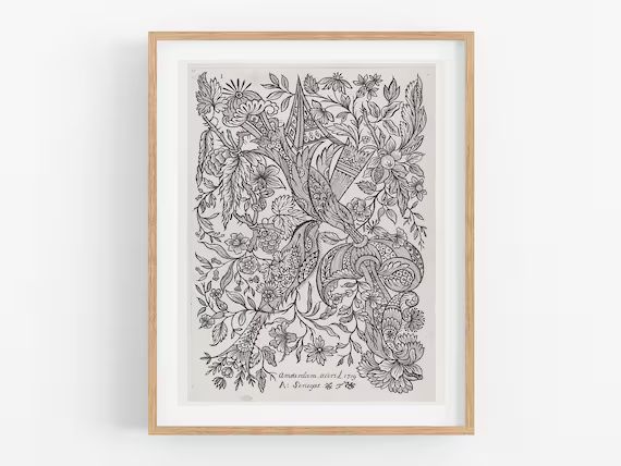 Black and white vintage botanical art / vintage print / botanical print / art print / flower art ... | Etsy (US)