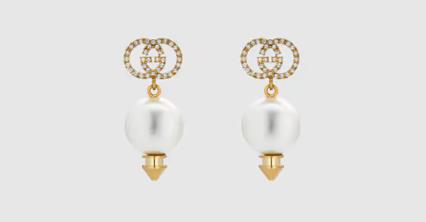 Gucci Interlocking G earrings with pearl | Gucci (US)