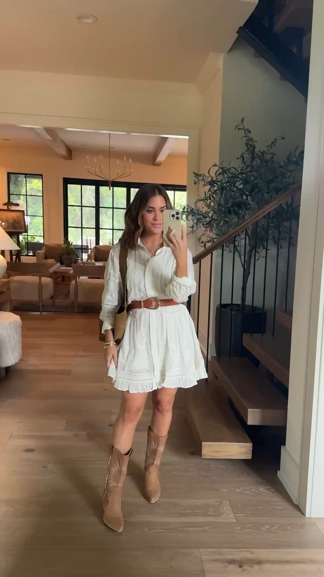 Women’s fall outfit inspo 🤍 Wearing an xs in this embroidered mini shirt dress- currently on final sale for $24 (originally $158), comes with a slip that goes under & a fun fall look! Accessorized with a belt & boots - would look great with a western hat too! My boots are old, but linking similar.

Women’s fall outfits || country concert outfit || fall dresses || white dresses ||

#LTKPetite #LTKSeasonal #LTKSaleAlert