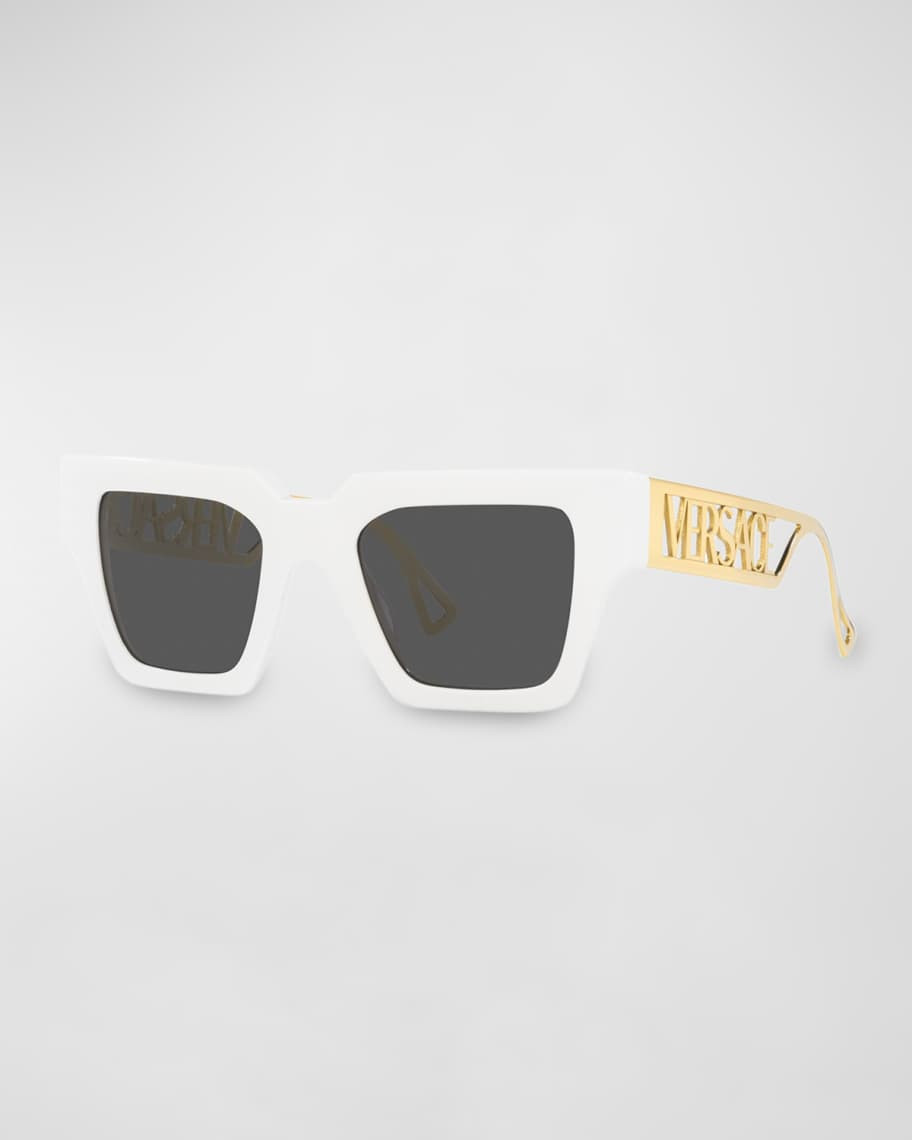 Versace Oversized Logo Square Acetate Sunglasses | Neiman Marcus