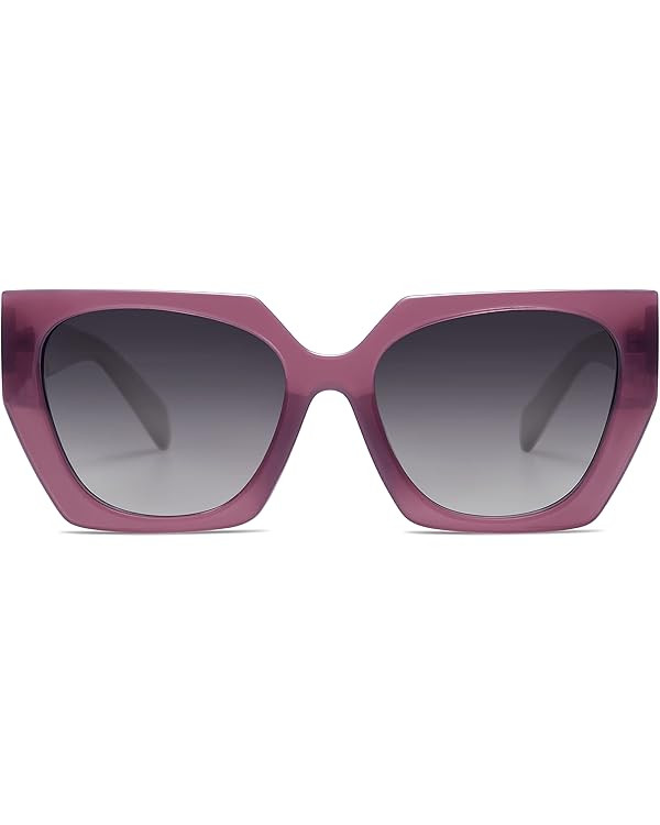 SOJOS Trendy Oversized Polarized Sunglasses Womens Big Square Cateye Sunnies, Lentes de sol para ... | Amazon (US)