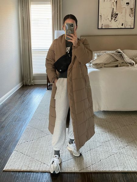 The actual best coat for the freezing temps we’ve been having. 
I’m wearing an XS, and it fits great with a lot of layers underneath. 

Puffer coat, travel outfit, winter outfit, casual outfit, ootd, school drop off outfit, new balance, Anine Bing sweatshirt 

#LTKstyletip #LTKsalealert #LTKSeasonal