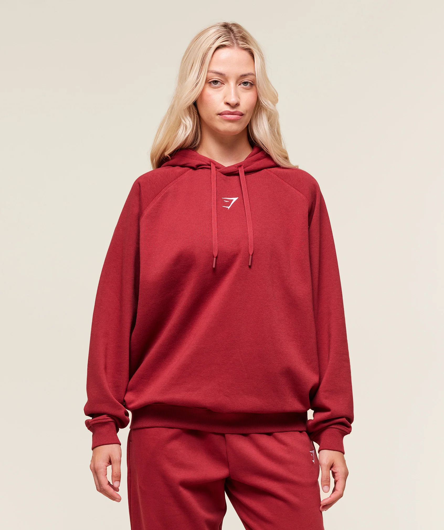 Gymshark Training Oversized Fleece Hoodie - Athletic Burgundy | Gymshark US