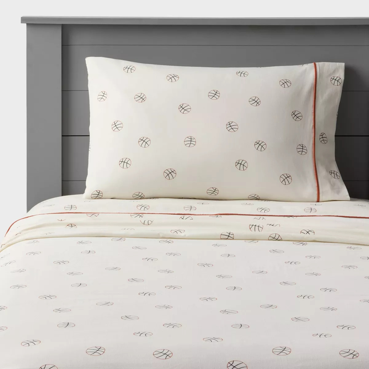 Basketball Kids' Cotton Sheet Set - Pillowfort™ | Target