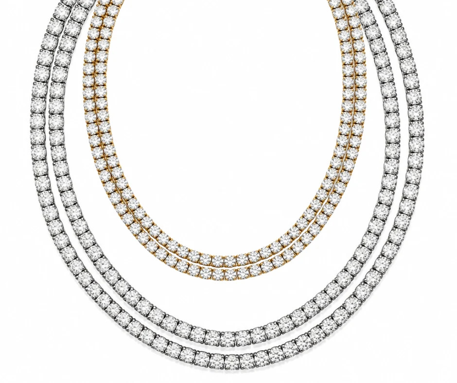 Odette 2.0 316L Stainless Steel 5MM Tennis Necklace | KC Chic Designs