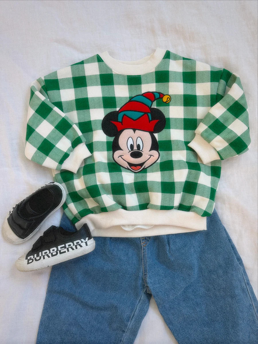 Merry Merry Gingham Sweatshirt Tree | Sun Peony Coconut