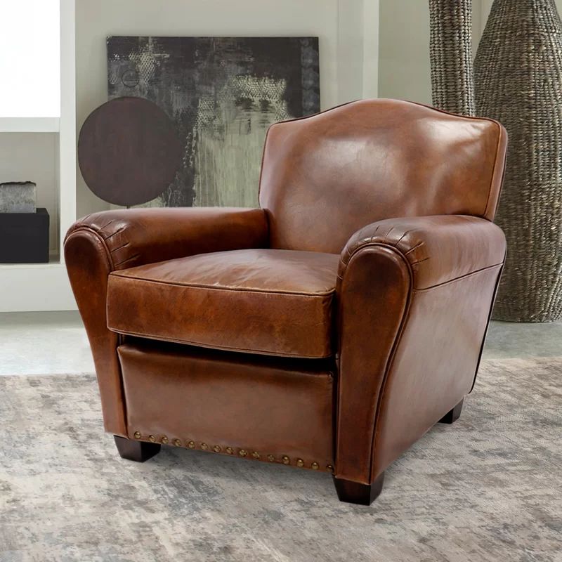 Vicenza Leather Wingback Chair | Wayfair North America