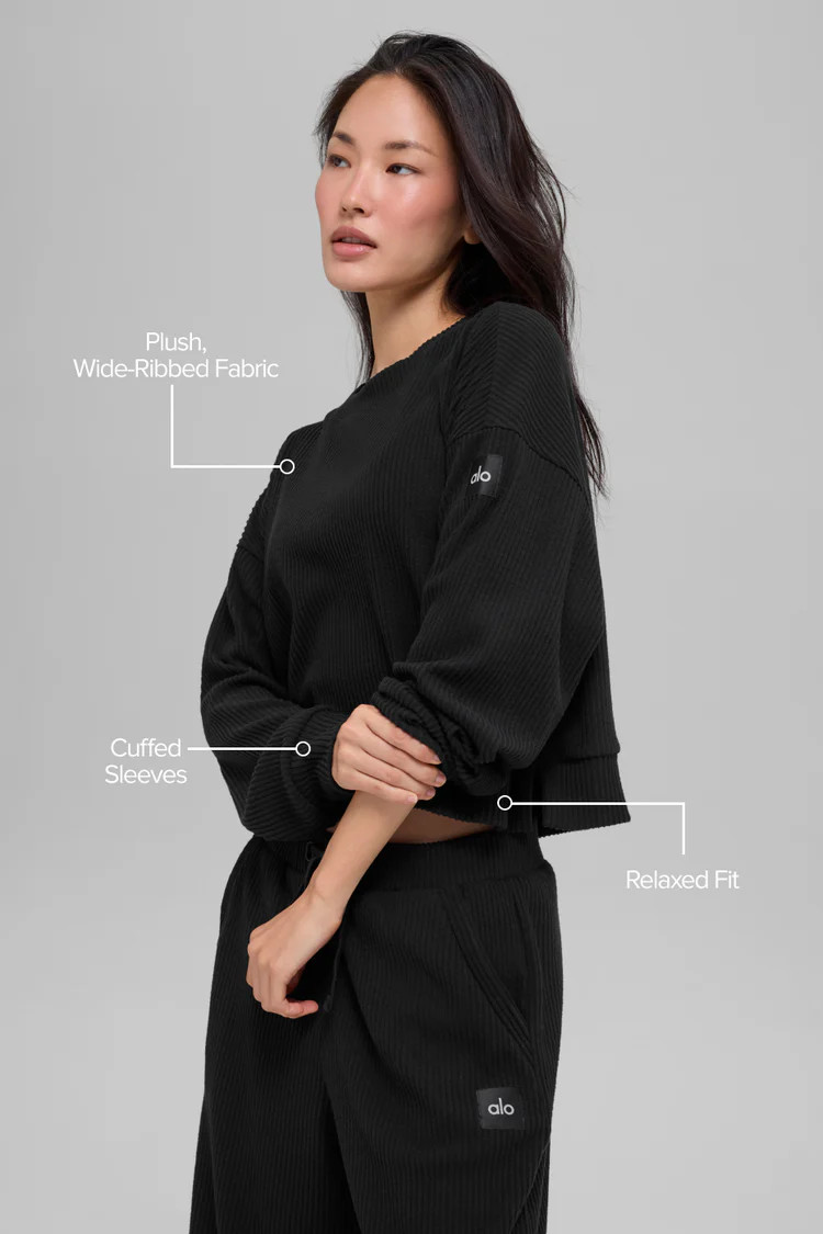 Muse Crew Neck Pullover - Navy | Alo Yoga (US)