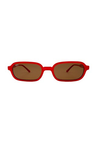 Otra Frankie Sunglasses in Melon & Brown from Revolve.com | Revolve Clothing (Global)