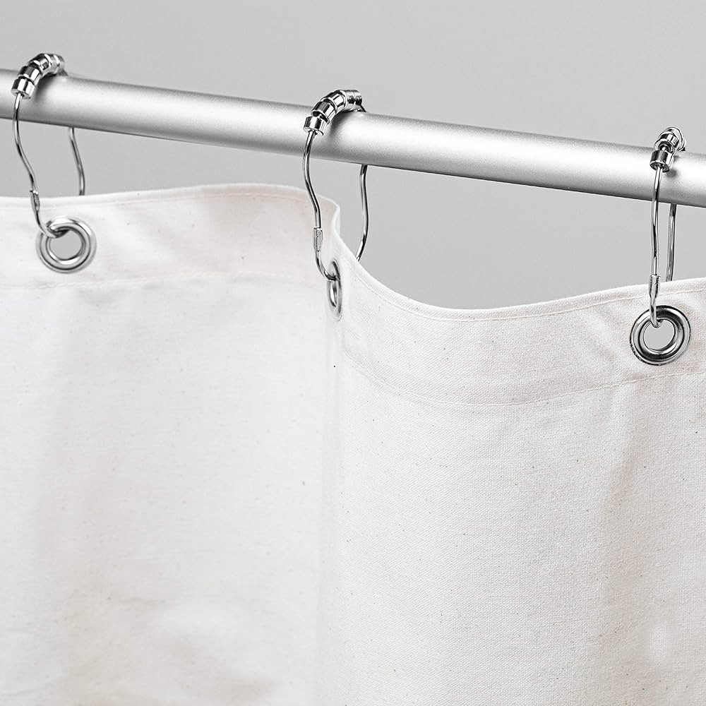 Bean Products Organic Cotton Shower Curtain (White), [70" x 74"] | All Natural Materials | Works ... | Amazon (US)