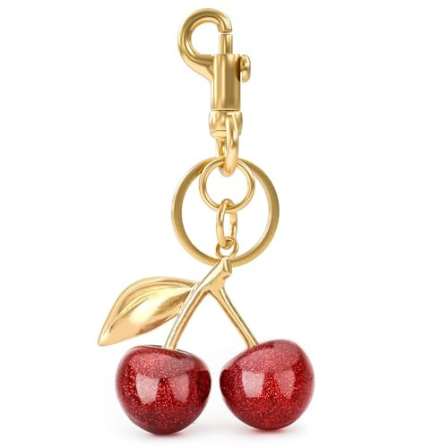 Onyiboer Glitter Cherry Cute Cherry Charm for Purse and Bag | Amazon (US)