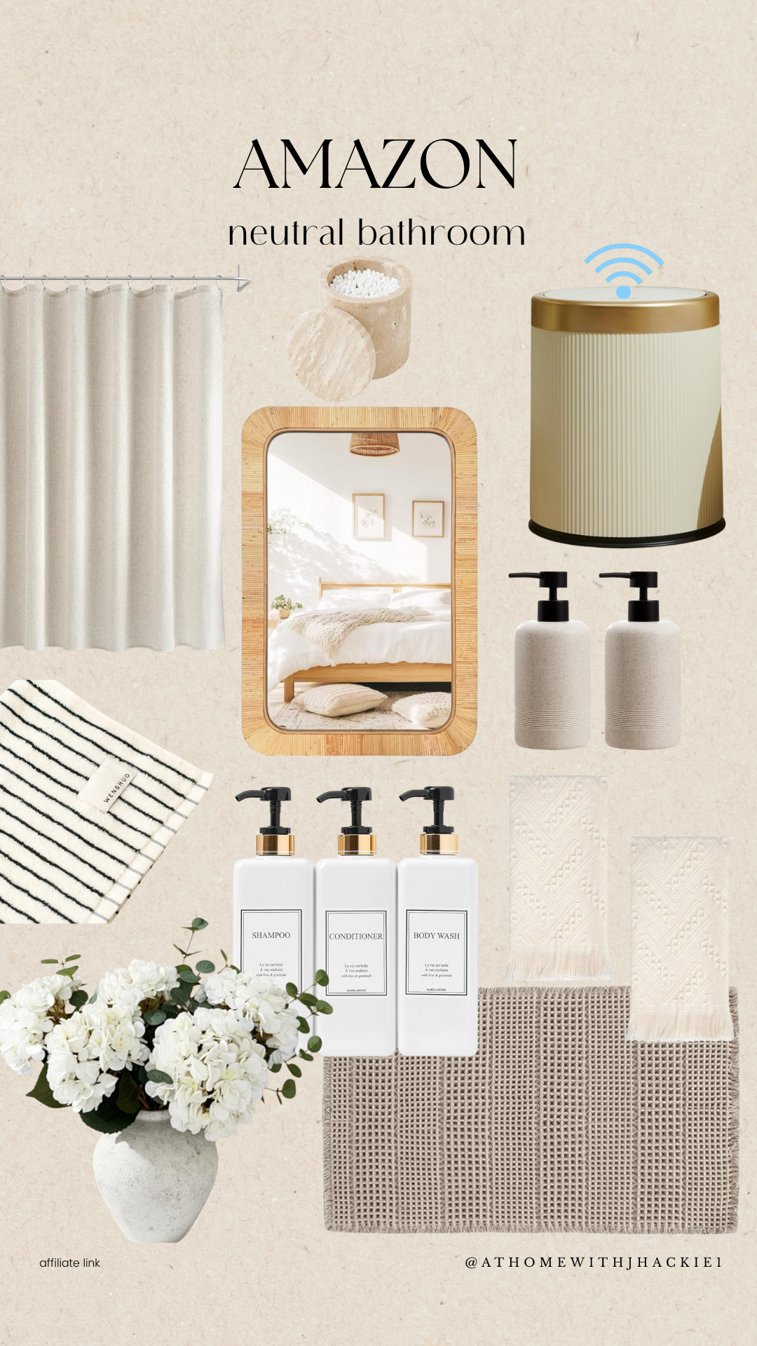 AMAZON Neutral Bathroom, neutral bathroom decor, amazon bathroom decor, neutral bathroom accessories, shower curtain neutral, bath mat neutral, bathroom rug neutral, soap dispenser set, bathroom countertop decor, bathroom canister set, neutral bathroom towels, woven bath mat, bathroom storage basket, bathroom vanity decor, modern neutral bathroom, spa bathroom decor, amazon bathroom finds 

 

#LTKHome