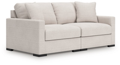 Omaha by Ashley 2-Piece Modular Next-Gen Nuvella™ Performance Fabric Loveseat | Ashley Homestore