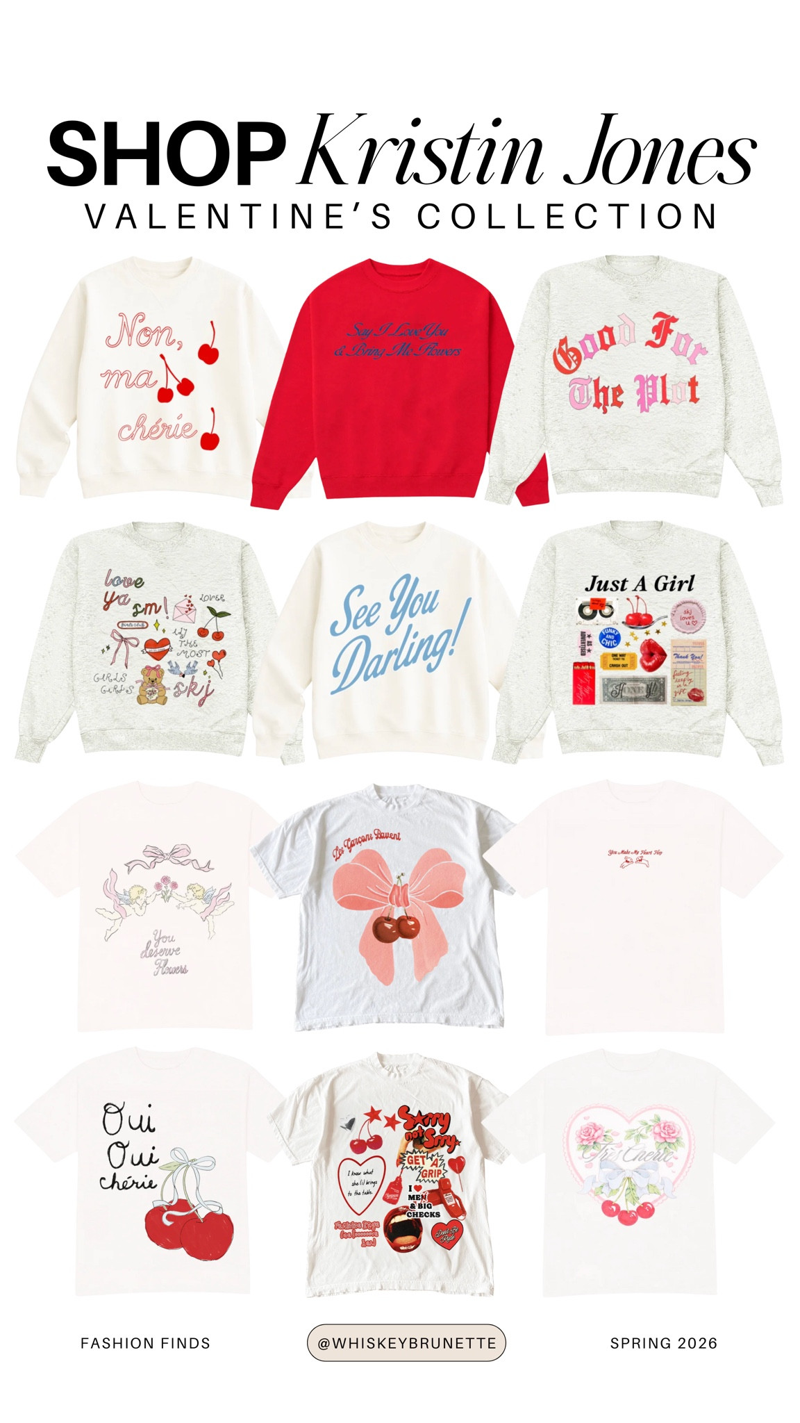Shop Kristin Jones Valentine’s Collection

Valentine’s graphic tees
romantic slogan sweatshirts
heart print tops
cute couple shirts
galentine’s tees
pink & red sweatshirts
love themed tops
v-day outfit essentials
affordable Valentine apparel
holiday casual wear

#LTKSeasonal #LTKootd #LTKValentine