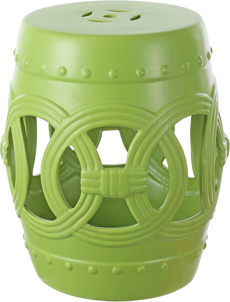 JONATHAN Y TBL1022H Lucky Coins 16" Chinese Ceramic Drum Indoor/Outdoor Garden Stool Bohemian, Co... | Amazon (US)