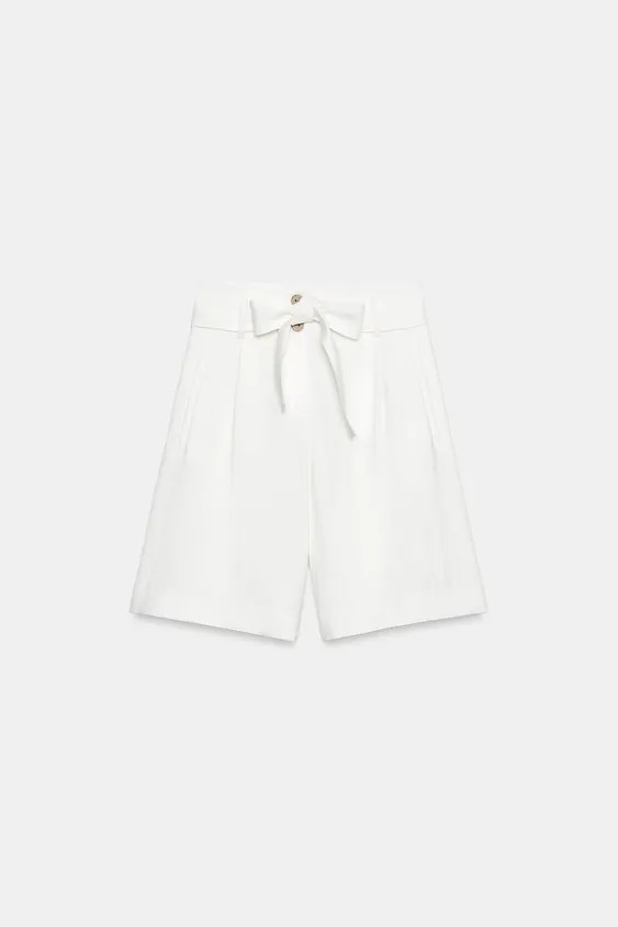 TIE-BELT BERMUDA SHORTS | Zara UK
