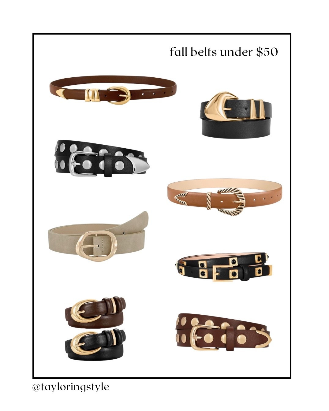 Fall belts I’m loving 

#LTKFindsUnder50 #LTKStyleTip #LTKSeasonal