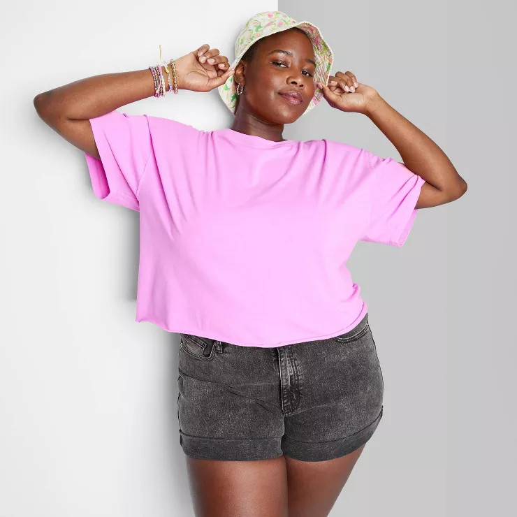 Women's Super-High Rise Curvy Rolled Cuff Jean Shorts - Wild Fable™ | Target