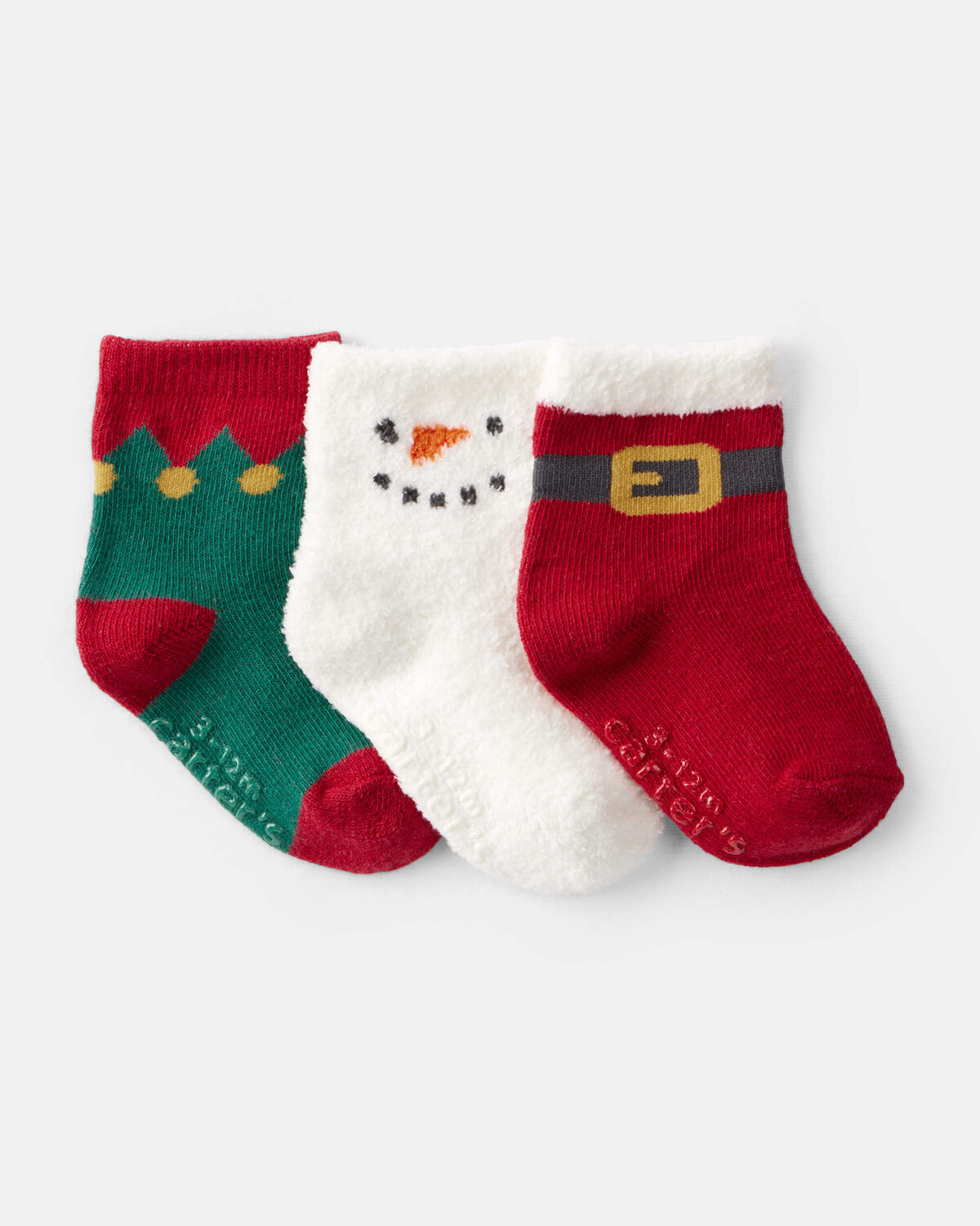 Baby Boy 3-Pack Christmas Booties | Carter's Inc