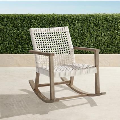 Isola Teak Rocking Chair in Weathered Finish | Frontgate