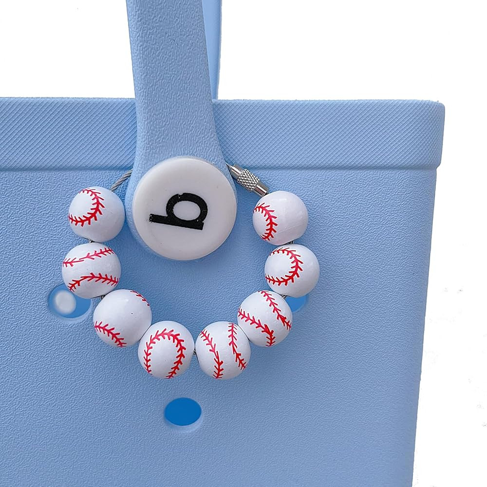 Sports Bogg Bag Charms, Wooden Beads Accessories Charm for Bogg Bag, Simply Southern, Beach Tote ... | Amazon (US)