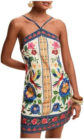 MakeMeChic Women's Halter Dresses Summer Beach Backless Tropical Vacation Caribbean Outfits Boho ... | Amazon (US)