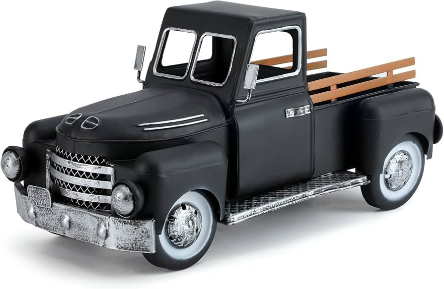 Farmhouse Black Truck Decor, Vintage Metal Trucks Decoration, Home Decorative Truck, Rustic Farm ... | Amazon (US)