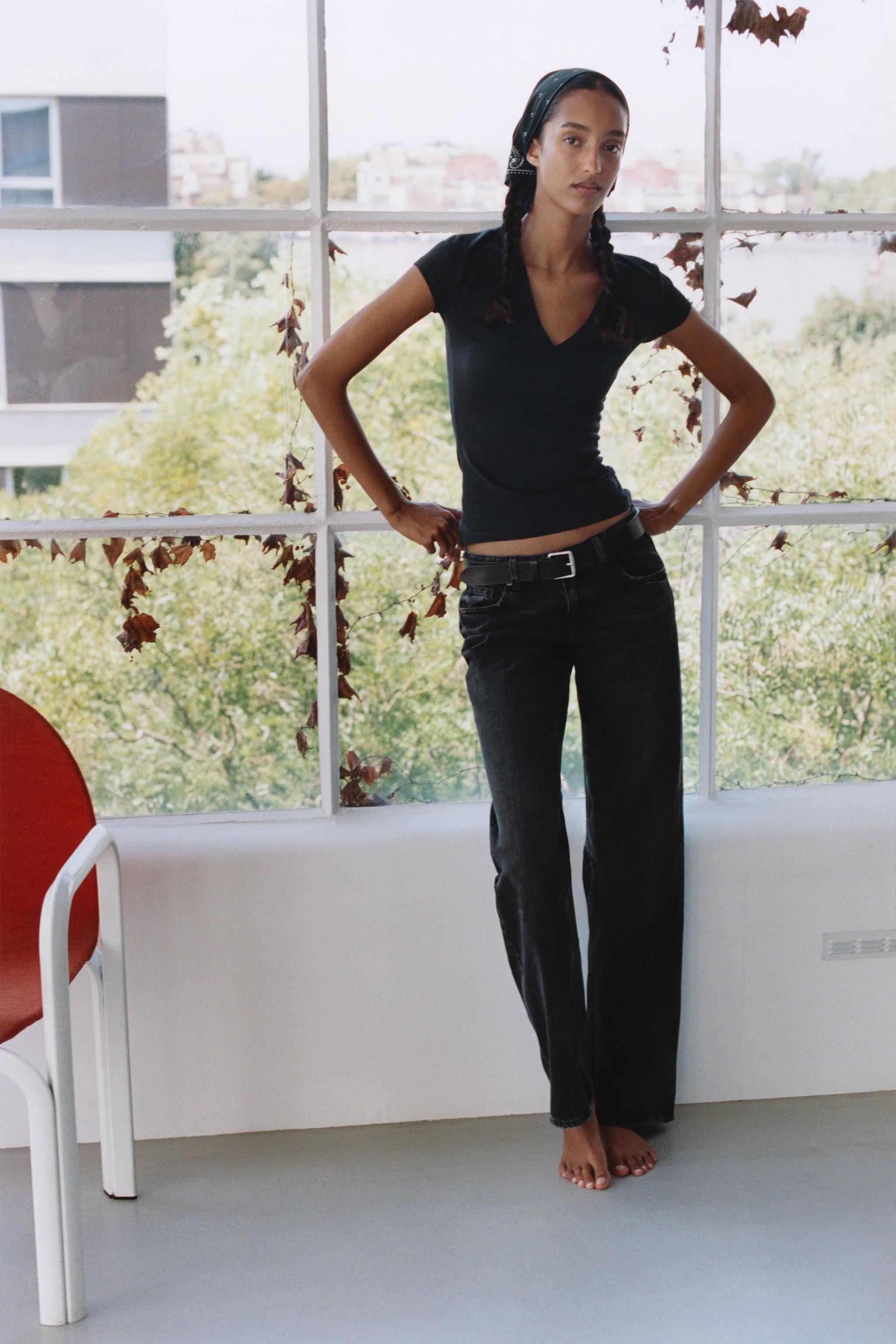TRF LOW-RISE WIDE LEG JEANS | Zara US