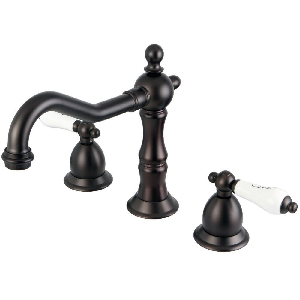 Kingston Brass Vintage 8 in. Widespread 2-Handle Bathroom Faucet in Oil Rubbed Bronze | The Home Depot