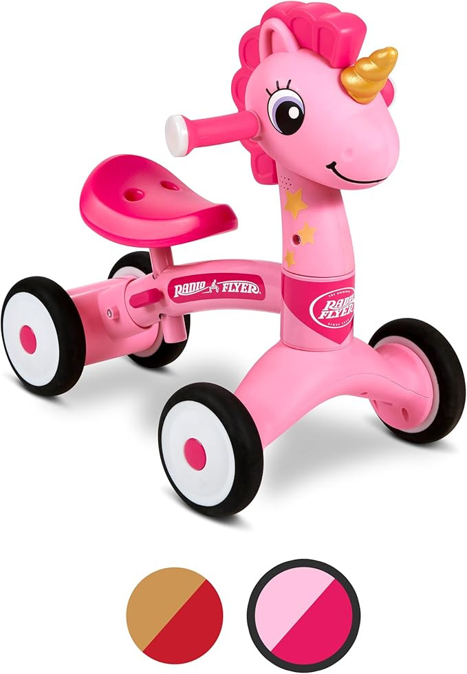 Radio Flyer Lil' Racers: Sparkle The Unicorn Ride on Toy, for Ages 1-3,Pink | Amazon (US)