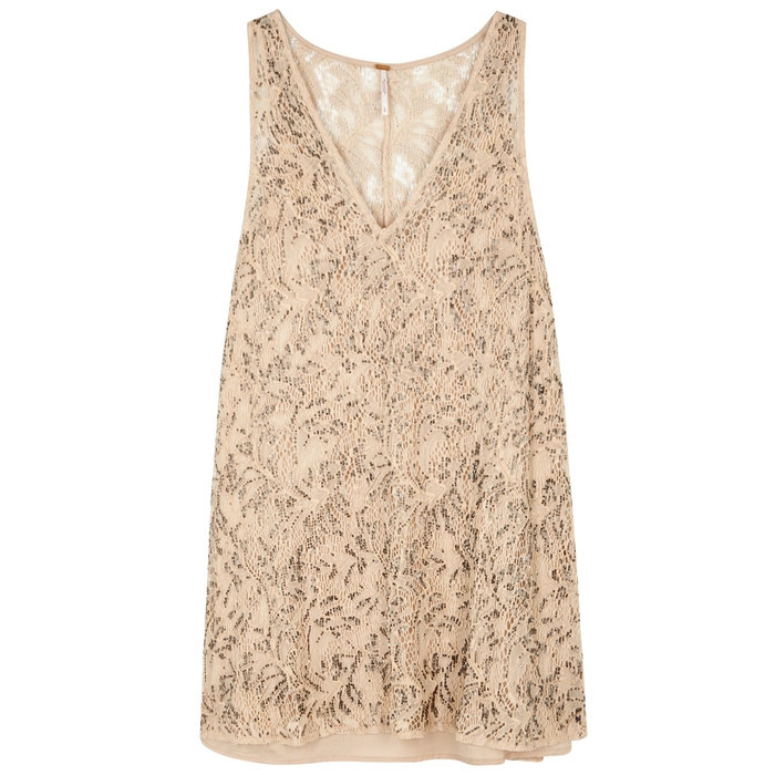 Free People Shine On Embellished Lace Mini Dress | Harvey Nichols (Global)