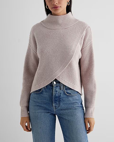 Reversible Mock Neck Crossover Sweater | Express