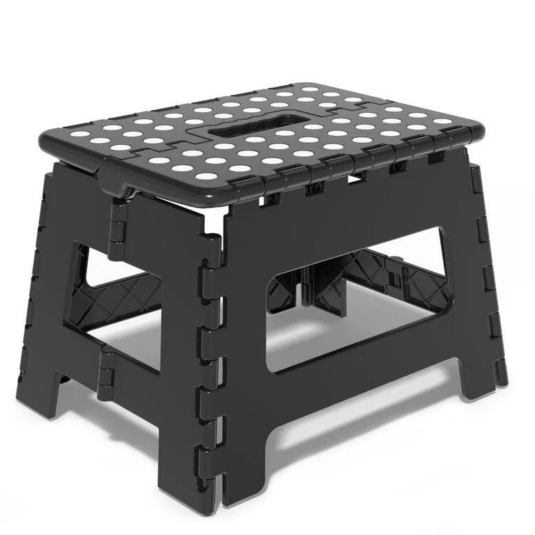 Folding Step Stool 9 Inch for Adults Holds Up to 300 lbs, Non-Slip Folding Stools with Portable H... | Walmart (US)