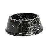 Polished Marble Food / Water Pet Bowl for Cats and Dogs, Black Zebra | Amazon (US)