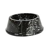 Polished Marble Food / Water Pet Bowl for Cats and Dogs, Black Zebra | Amazon (US)