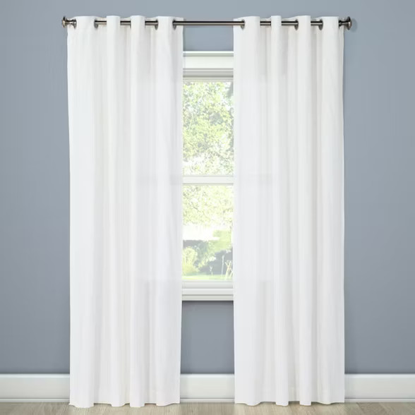 Natural Solid Light filtering Curtain Panel - Threshold™ | Target