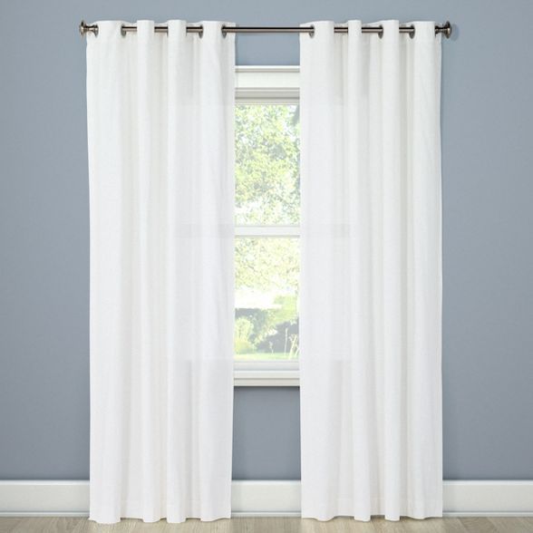Natural Solid Light filtering Curtain Panel - Threshold™ | Target