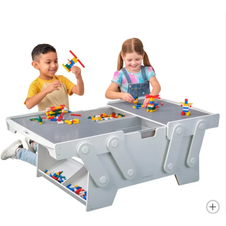 KidKraft Building Bricks Play N Store Mega Table with 210 Bricks | Walmart (US)