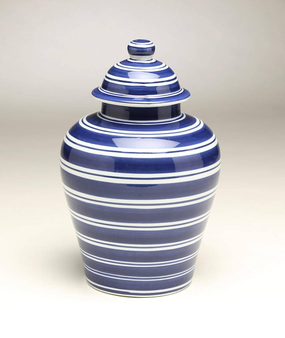 Blue and White Striped Ginger Jar | Pier 1 Online