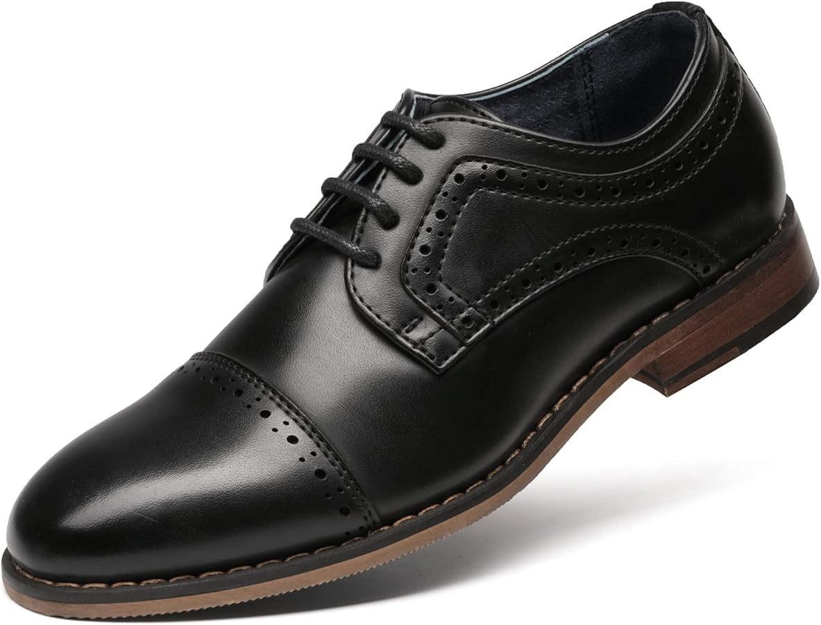 Bruno Marc Boy's Prince-K1 Classic Oxfords Dress Shoes | Amazon (US)